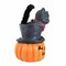 Bethany Lowe 21.0 Inch Top Hat Surprise Jack O' Lantern Halloween Figurine , Lightweight Halloween Decor Halloween Black Cat